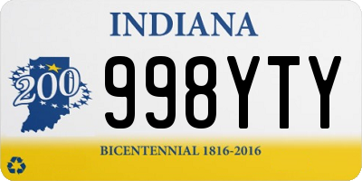 IN license plate 998YTY