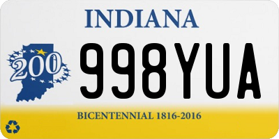 IN license plate 998YUA