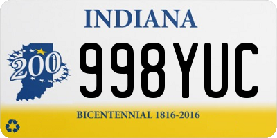 IN license plate 998YUC