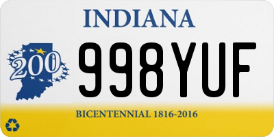 IN license plate 998YUF