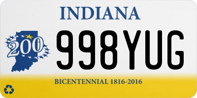 IN license plate 998YUG