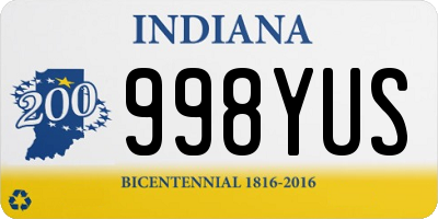 IN license plate 998YUS