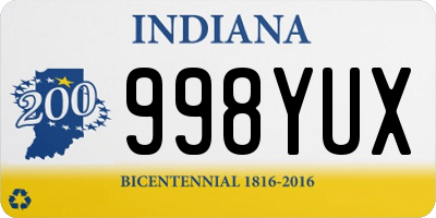 IN license plate 998YUX