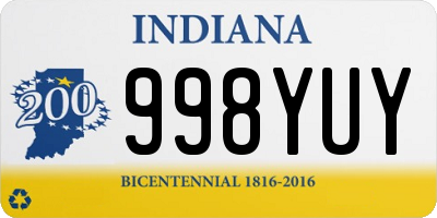 IN license plate 998YUY