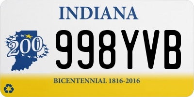 IN license plate 998YVB