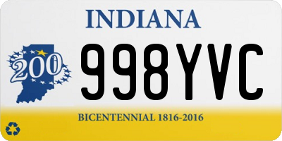 IN license plate 998YVC