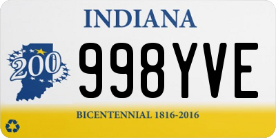 IN license plate 998YVE