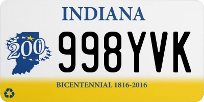 IN license plate 998YVK