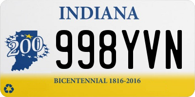 IN license plate 998YVN