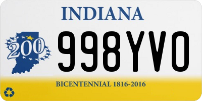 IN license plate 998YVO