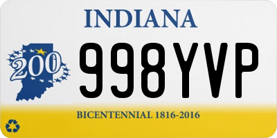 IN license plate 998YVP