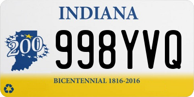 IN license plate 998YVQ