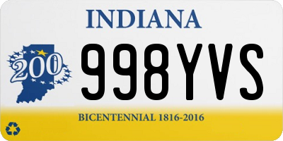 IN license plate 998YVS