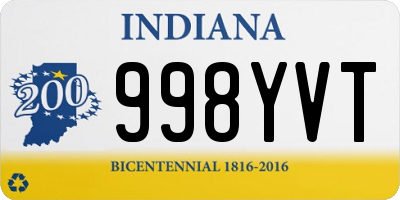 IN license plate 998YVT