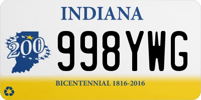 IN license plate 998YWG