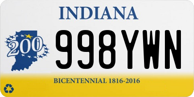 IN license plate 998YWN