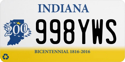 IN license plate 998YWS