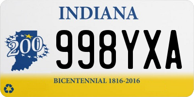 IN license plate 998YXA
