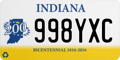 IN license plate 998YXC