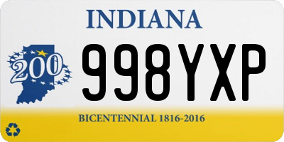 IN license plate 998YXP