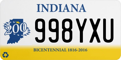 IN license plate 998YXU