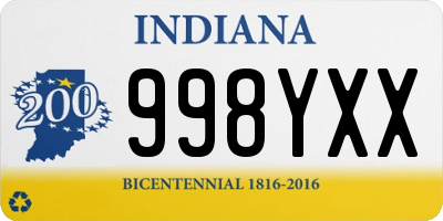 IN license plate 998YXX