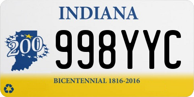 IN license plate 998YYC