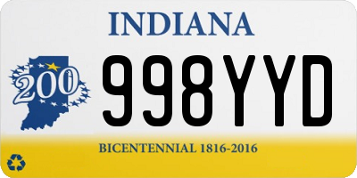 IN license plate 998YYD