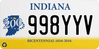 IN license plate 998YYV