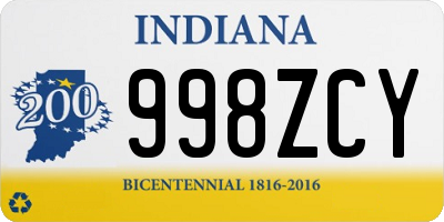 IN license plate 998ZCY