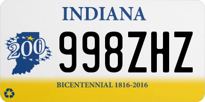 IN license plate 998ZHZ