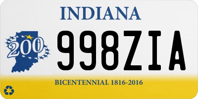 IN license plate 998ZIA