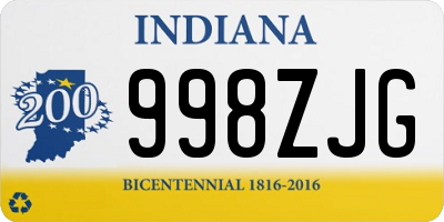 IN license plate 998ZJG