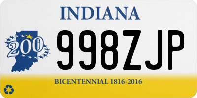 IN license plate 998ZJP