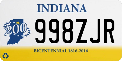 IN license plate 998ZJR