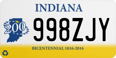 IN license plate 998ZJY