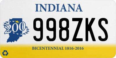 IN license plate 998ZKS