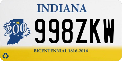 IN license plate 998ZKW