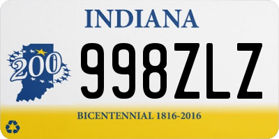 IN license plate 998ZLZ