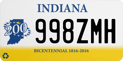 IN license plate 998ZMH