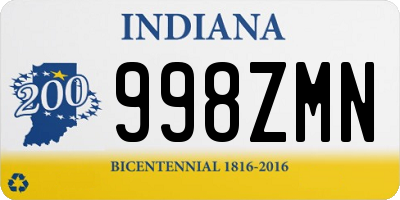 IN license plate 998ZMN