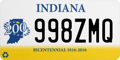 IN license plate 998ZMQ