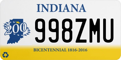 IN license plate 998ZMU