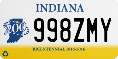 IN license plate 998ZMY