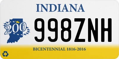 IN license plate 998ZNH