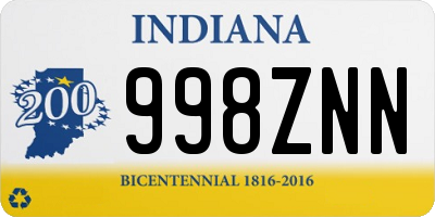 IN license plate 998ZNN