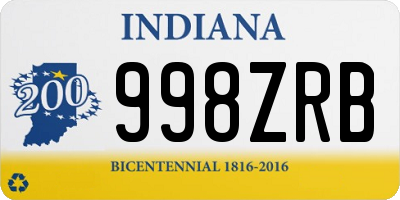 IN license plate 998ZRB