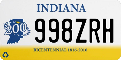 IN license plate 998ZRH