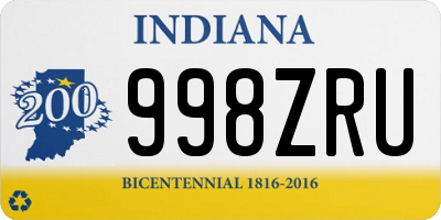 IN license plate 998ZRU