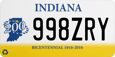 IN license plate 998ZRY